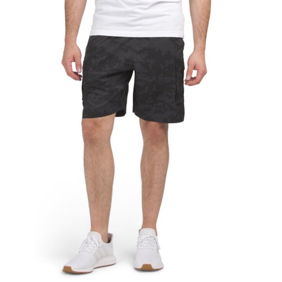 SPYDER Black Embossed Logo Digital Camo Shorts - Picture 1 of 2